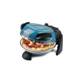 Forno per pizza G3Ferrari Delizia Blue special con piano di cottura in pietra refrattaria, termoregolatore fino a 390° C e timer con avviso sonoro