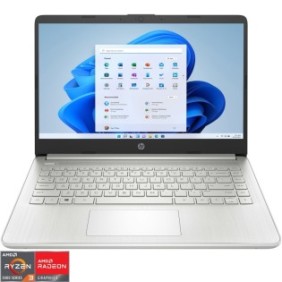 Laptop HP 14s-fq1028nq con processori AMD Ryzen™ 3 5300U fino a 3,80 GHz, 14", HD, 8 GB DDR4, SSD sì 512 GB, scheda grafica AMD Radeon™, Windows 11 Home, Argento naturale