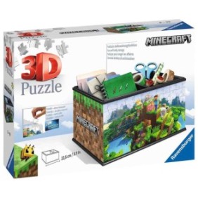 Puzzle 3D Ravensburger - Scatola Portaugetti, Minecraft, 216 pezzi