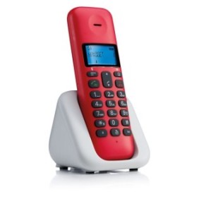 Telefono DECT Motorola, display, rosso/bianco