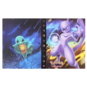 Album Pokemon Mewtwo & Squirtle, per 240 carte, 19 x 14,5 cm