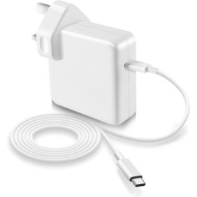 Caricabatterie per laptop, HNSMART, USB-C, 96 W, 2 m, compatibile con Apple MacBook Pro 2016/2017/2018/2019, Bianco