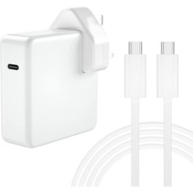 Caricabatterie per laptop, HNSMART, 61 W, compatibile con Apple MacBook Pro, bianco