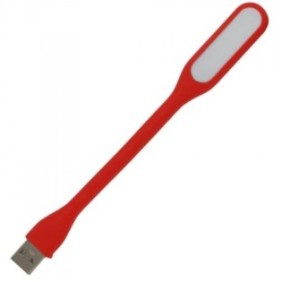Lampada LED flessibile con USB, Rossa