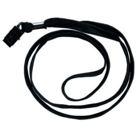 Cordone tessile con clip DONAU, lunghezza 46 cm, nero