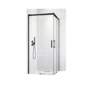 Porta doccia scorrevole Radaway Idea Black KDD sinistra 90x200,5 cm, vetro trasparente, profilo nero