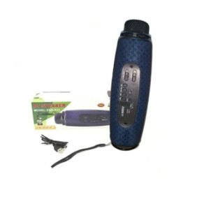 Altoparlanti portatili multifunzionali con microfono integrato, connettività Bluetooth e radio FM, con slot per scheda Micro SD, blu, 27 cm