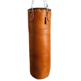 Sacco boxe 120 x 50 cm in pelle naturale, modello Vintage, vuoto, SportDay®