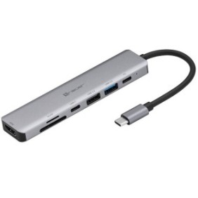 Lettore di schede per notebook All-In-One A-2 ReInston + USB HUB, Tracer, alluminio