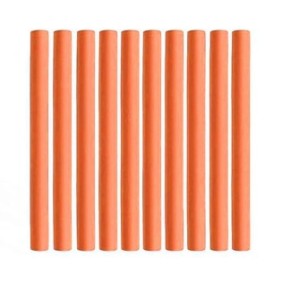 Set di bigodini flessibili per capelli EDAR, arancione, 10 pezzi, numero 1