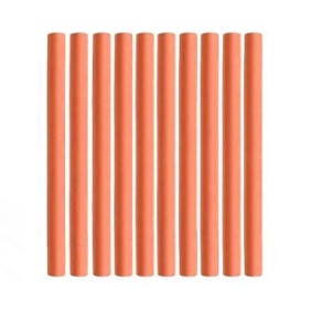 Set di bigodini flessibili per capelli EDAR, arancione, 10 pezzi, numero 3