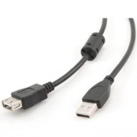 Cavo di prolunga USB, distanziatori, sì da USB 2.0 (T) a USB 2.0 (M), 1,8 m, nero