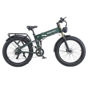 Bicicletta elettrica BURCHDA R5 PRO, Pieghevole, 48V, 15AH, 1000W, 50 km/h, autonomia con assistenza 60 km, verde scuro