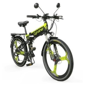 Bici elettrica OEM, Cyrusher XF770, Pieghevole, 500 W, 48 V, 10 Ah, 35 km/h, autonomia massima 60 Km, Verde
