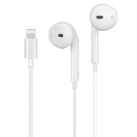 Cuffie audio intrauricolari con connettore compatibile Apple, lunghezza cavo 1,2 m, Bianco