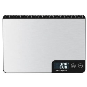 Bilancia da cucina, 13 kg, display LCD, Argento