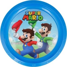 Piatto in plastica Super Mario 20,3x23,1x2 cm Blu 400 ml