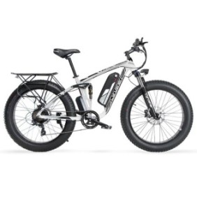 Bicicletta elettrica, Cyrusher XF800, motore max 1500W, 48V, 13 Ah, 45 km/h, autonomia massima 120 Km, Bianco