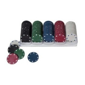 Set di 100 fiches da poker, Longfield Games, plastica, 40 mm, multicolore