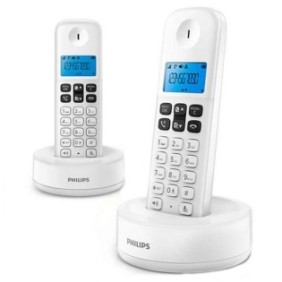 Set di 2 telefoni fissi Philips Wireless Landline D1612W, Bianco