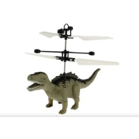 Giocattolo volante di dinosauro con sensore di movimento e luce LED, verde