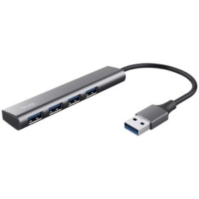 Hub USB Trust Halyx 4 porte USB-A 5 Gbps, USB 3.2 gen1, alluminio