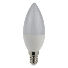 Lampadina a candela LED PLUS, C37, 7W, E14, luce fredda 6400K, 630lm, 220-240V, Eurolamp