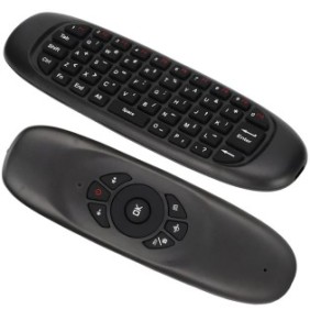 Telecomando intelligente con tastiera wireless per Smart TV, QWERTY, Air Mouse, 2,4 GHz