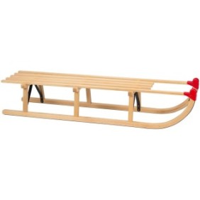 Slitta Davos in legno, rossa, 110 cm