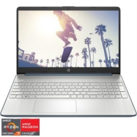 Laptop HP 15s-eq3008nq con processori AMD Ryzen™ 7 5825U fino a 4,50 GHz, 15,6", Full HD, 16 GB, SSD sì 512 GB, scheda grafica AMD Radeon™, DOS gratuito, Spruce Blue