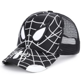 Berretto da baseball per bambini Spider-Man Party Chili® regolabile con logo ricamato, Nero, 48-53 cm, 2-8 anni