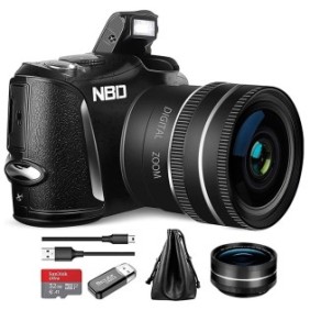 Fotocamera compatta NBD®, 48MP, 4K Ultra HD, 3.0", Scheda SD da 32GB, Nero