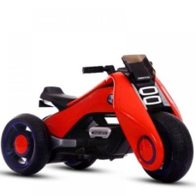 Moto Elettrica per Bambini, Mixbo, Tre Ruote, 2 Motori, Rossa