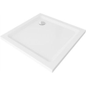 Piatto doccia rettangolare, acrilico, SLIM, 90 cm x 90 cm, bianco