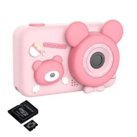 Fotocamera digitale per bambini, THD D32, risoluzione foto 8 megapixel, scheda microSD 32GB, video 720p, rosa