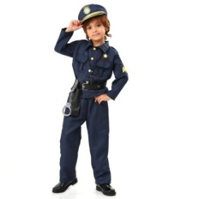 Costume da poliziotto per bambini, taglia M, 110-120 cm