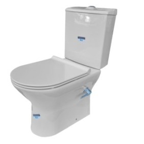 WC bianco con funzione bidet ROCA NEXO, serbatoio doppio comando 3/6l, coperchio SLIM con chiusura ammortizzata, rubinetto ad incasso