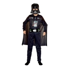 Costume di carnevale per bambini Darth Vader con maschera, nero, 4-5 anni