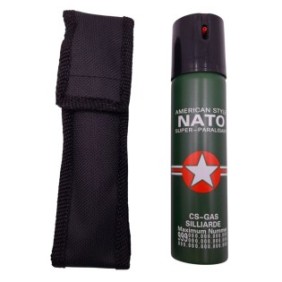 Peperoncino spray IdeallStore®, Military Defense, disperdenti, autodifesa, 110 ml, verde