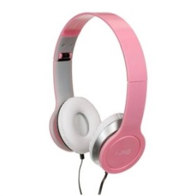 Cuffie audio pieghevoli rosa bianche