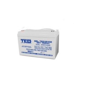 Accumulatore AGM VRLA 12V 102A GEL Deep Cycle 328mm x 172mm xh 214mm F12 M8 TED Battery Expert Holland TED003492 (1)
