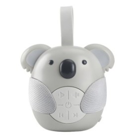 Dispositivo con suoni bianchi, Zadabso®, timer, 12 suoni HD, portatile, a forma di koala, grigio