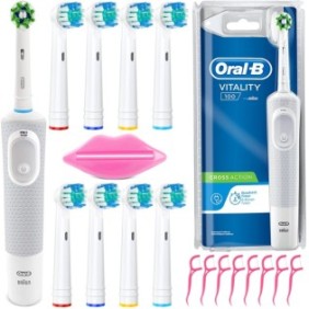 Set elettrico Spazzolino e accessori Oral-B, Vitality 100, Bianco