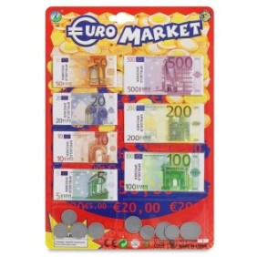 Set Gioco con Banconote e Monete in Euro - 71 pezzi