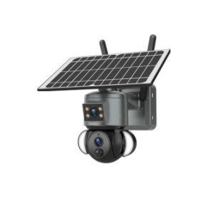 Telecamera di sorveglianza 4G 4K Ultra HD, doppia fotocamera 4MP+4MP, ZOOM 10X, ricarica solare, rotazione applicazioni, resistenza all'acqua IP 66