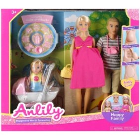 Set di bambole Anily, Mega Creative, contiene 18 pezzi, plastica, 3+ anni
