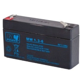Batteria MPL Power Elektro, 6 V, 1,3 Ah, nera
