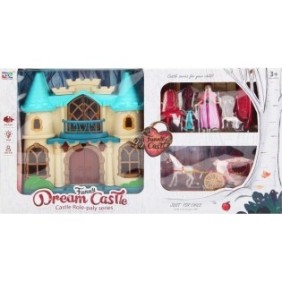 Set casa delle bambole con mobili e carrozza, Trifox, Età 3+ anni, Multicolor