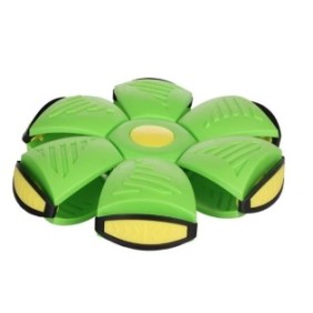 Palla volante trasformabile in frisbee, 16-23 cm, verde