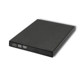 Unità ottica CD-R/DVD-RW, CD, esterna, Qoltec, USB 2.0, Nero